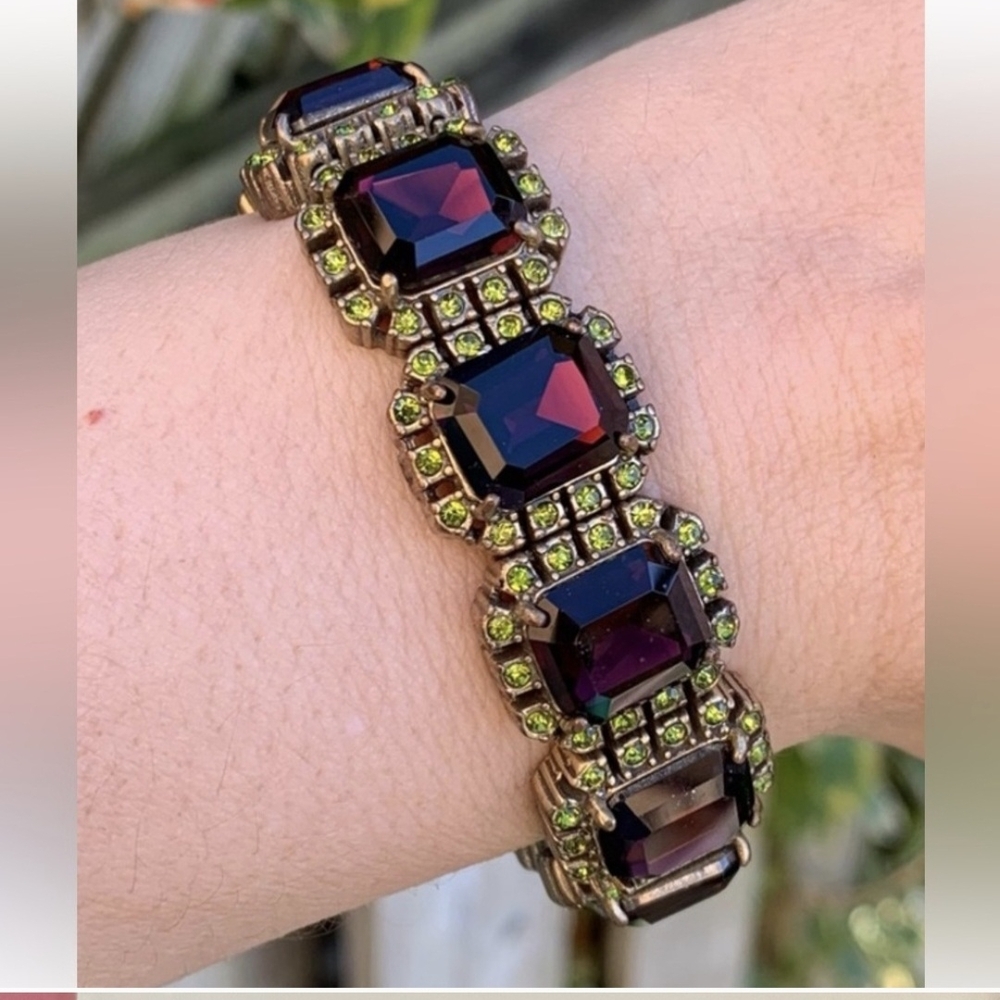 Elegant Purple and Gold Bracelet
